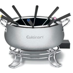 Cuisinart 3-Quart Fondue Pot for Chocolate, Cheese, Broth, and Oil – Stainless Metal Mannequin CFO-3SSP1