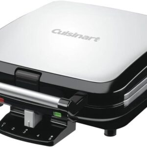 Cuisinart WAF-150P1 4-Slice Belgian Waffle Maker in Stainless Metal and Black