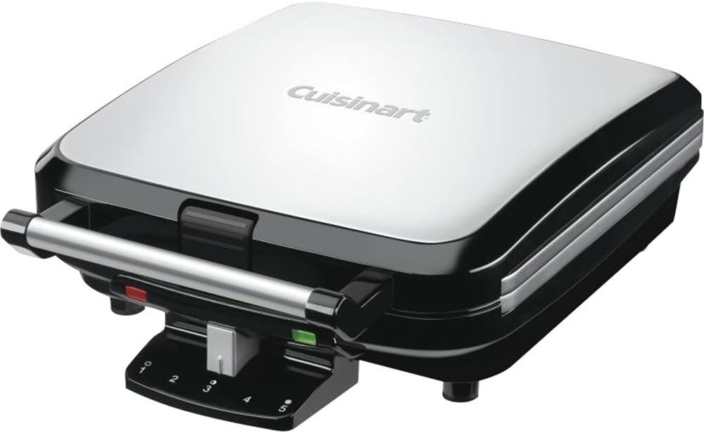 Cuisinart WAF-150P1 4-Slice Belgian Waffle Maker in Stainless Metal and Black