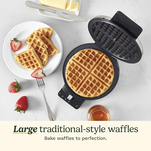 Cuisinart WMR-CAP2 Traditional Spherical Waffle Maker in Brushed Stainless Metal, Silver